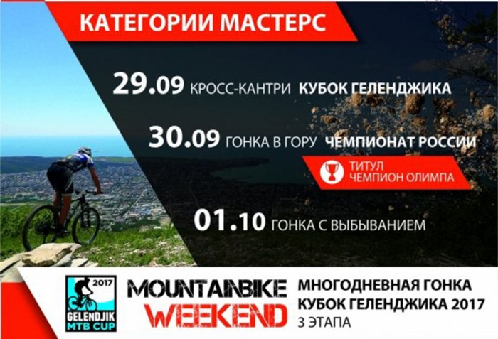 В Геленджике завтра стартуют Чемпионат, Первенство и Кубок России по маунтинбайку
