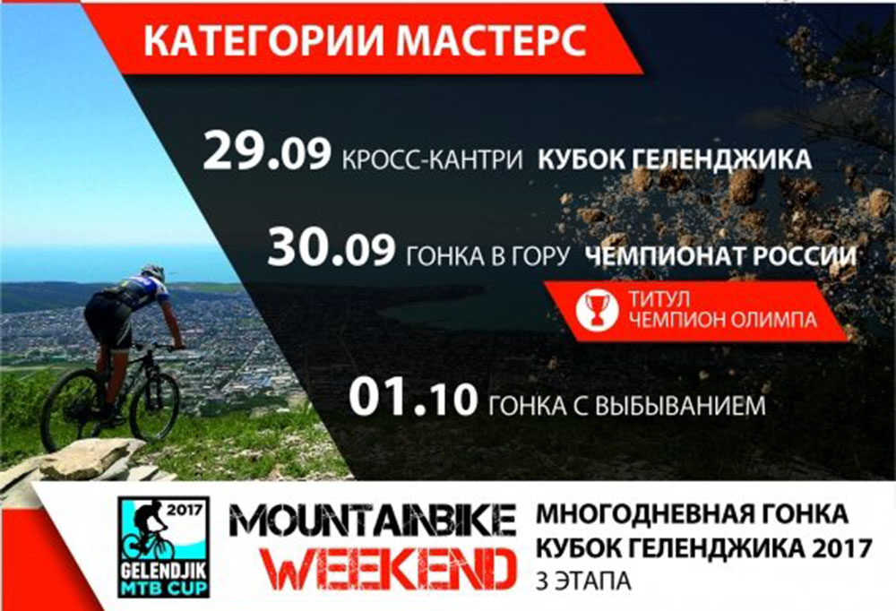 В Геленджике завтра стартуют Чемпионат, Первенство и Кубок России по маунтинбайку