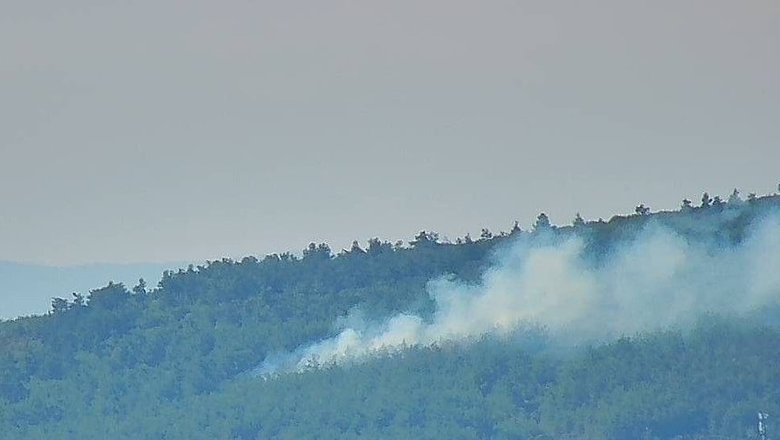 Лесной пожар в Голубой Бухте